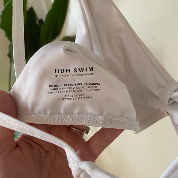 NWOT White Swim Top, Thin Straps, Size L - Picture 4 of 4